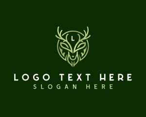 Veterinarian - Wild Reindeer Antler logo design