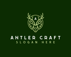 Wild Reindeer Antler logo design