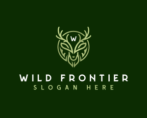 Wild Reindeer Antler logo design