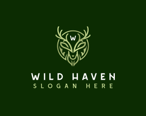 Wild Reindeer Antler logo design