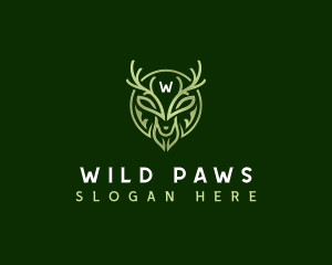 Wild Reindeer Antler logo design