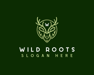 Wild Reindeer Antler logo design