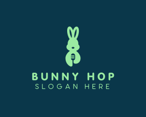 Bunny Mic Podcast logo design