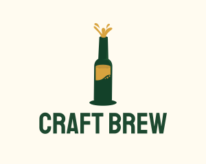 Brewer - Beer Bottle Brewer logo design