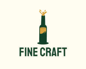 Beer Bottle Brewer logo design