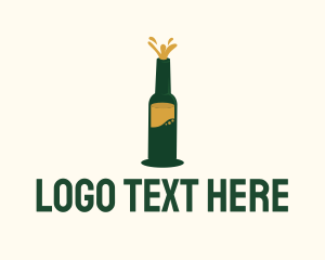 Alcohol - Beer Bottle Brewer logo design