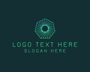 Corporation - Modern Geometric Heptagon logo design