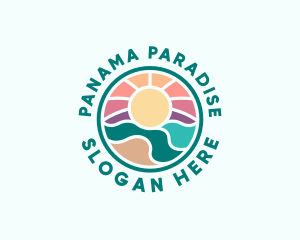 Beach Paradise Island logo design