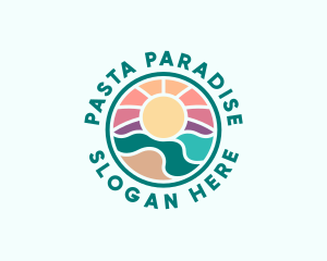 Beach Paradise Island logo design