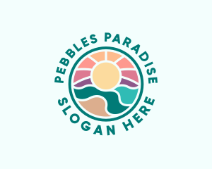 Beach Paradise Island logo design