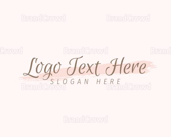 Stylish Script Watercolor Logo