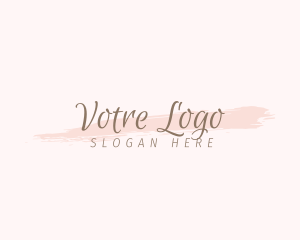 Stylish Script Watercolor Logo