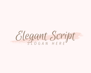 Stylish Script Watercolor logo design