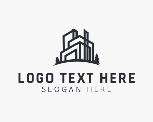 Leasing - Modern Residential House logo design