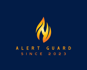 Warning - Fire Flame logo design