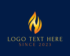 Fireplace - Fire Flame logo design