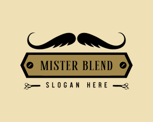 Mister - Barber Hair Moustache logo design