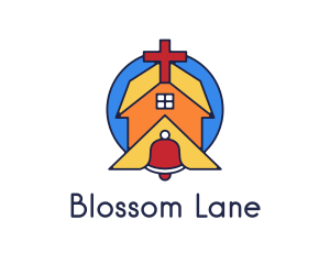 Geometric Church Bell logo design