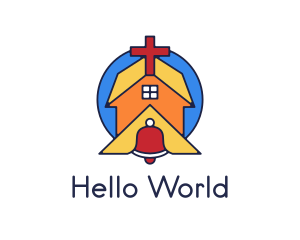 Geometric Church Bell logo design