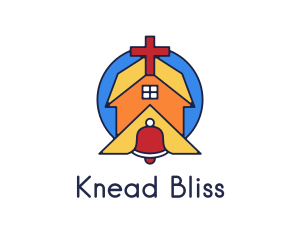 Geometric Church Bell logo design