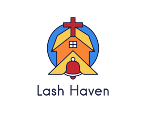 Geometric Church Bell logo design