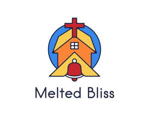 Geometric Church Bell logo design