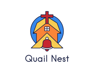 Geometric Church Bell logo design