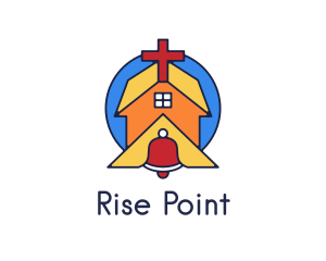 Geometric Church Bell logo design