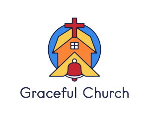 Church - Geometric Church Bell logo design
