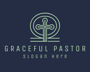 Pastor - Holy Parish Cross logo design