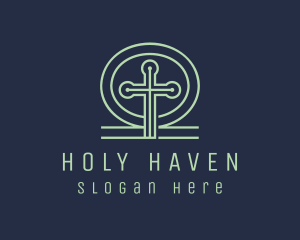 Holy Parish Cross logo design