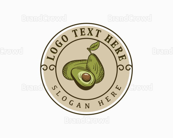 Homegrown Avocado Fruit Logo