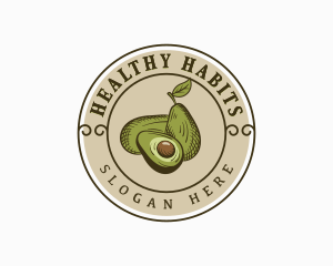 Homegrown Avocado Fruit logo design