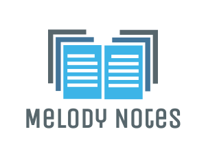Notes - Blue Document Files logo design