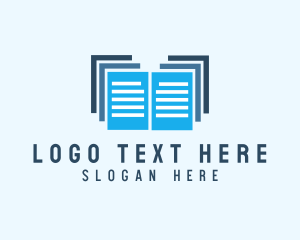 Pages - Paper Document Files logo design