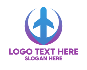 Airplane Cargo Service  logo design