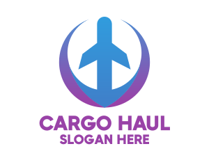 Airplane Cargo Service  logo design