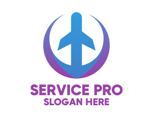 Airplane Cargo Service  logo design