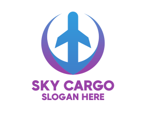 Airplane Cargo Service  logo design