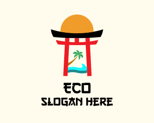 Japanese Shrine Beach  Logo