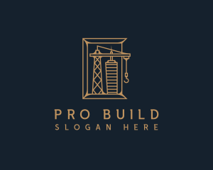 Construction Crane Building logo design