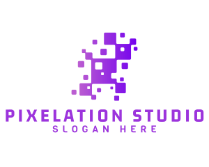 Pixel Technology Software logo design