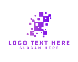 Information Technology - Pixel Technology Software logo design