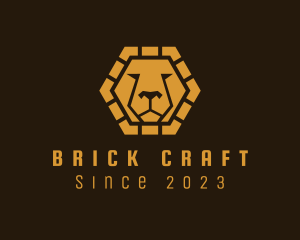 Brickwork - Golden Lion Safari Hexagon logo design