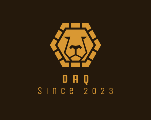 Golden Lion Safari Hexagon Logo