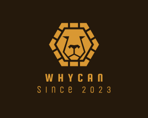 Tiling - Golden Lion Safari Hexagon logo design