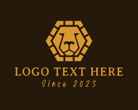 Free Golden Lion Emblem Logo