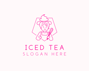 Icing Baker Girl logo design