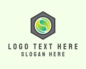 Produce - Sustainable Hexagon Leaf logo design