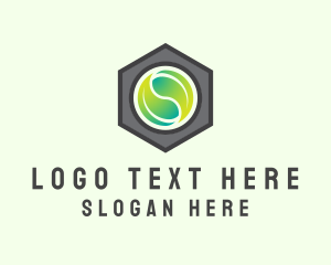 Sustainable Hexagon Leaf Logo